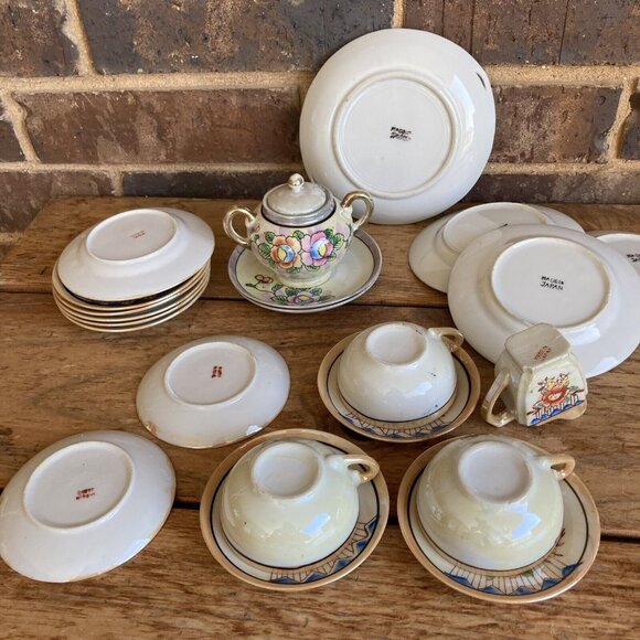 VTG Japan Childs LUSTERWARE TEA SET Random Pieces Lot Discoloration - Picture 10 of 16